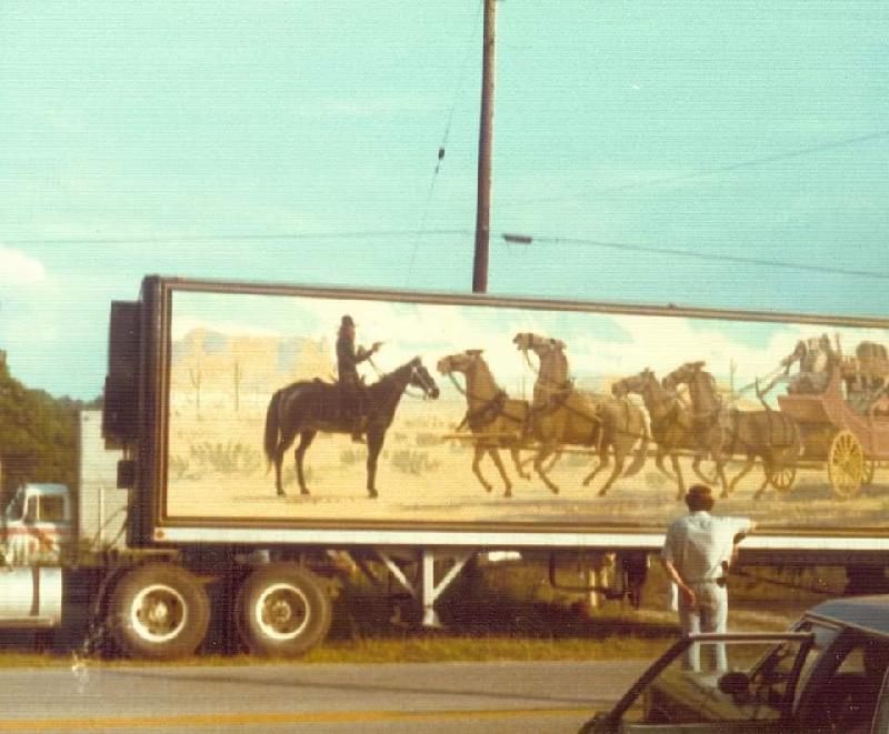 Smokey and the Bandit movie behind the scenes- Snowman's rig.