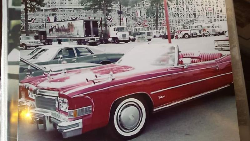 Smokey and the Bandit movie behind the scenes - Red Cadillac.