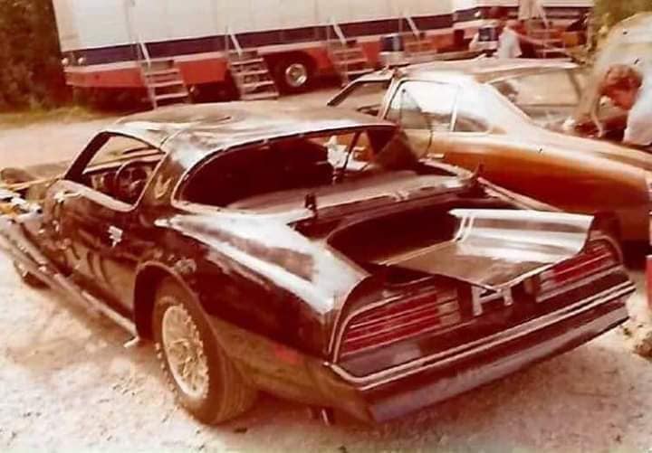 Smokey and the Bandit movie behind the scenes - One of 3 Trans Ams used in making movie.