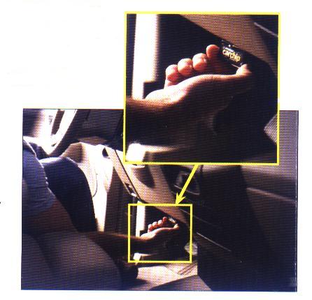 Car Chip Pro installation photo below steering wheel