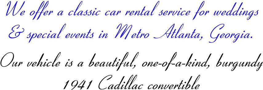 1941 Cadillac Rental Heading